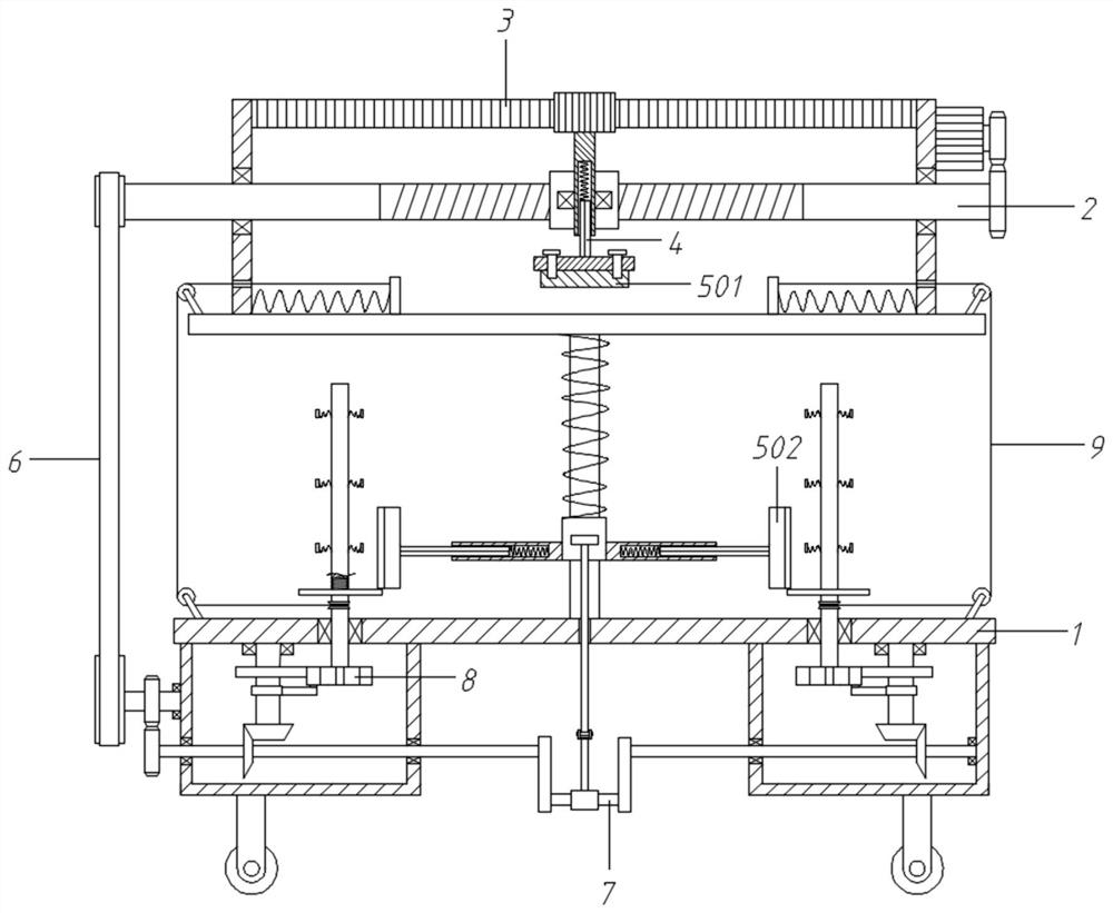 A grinding device capable of processing plates and pipes at the same time