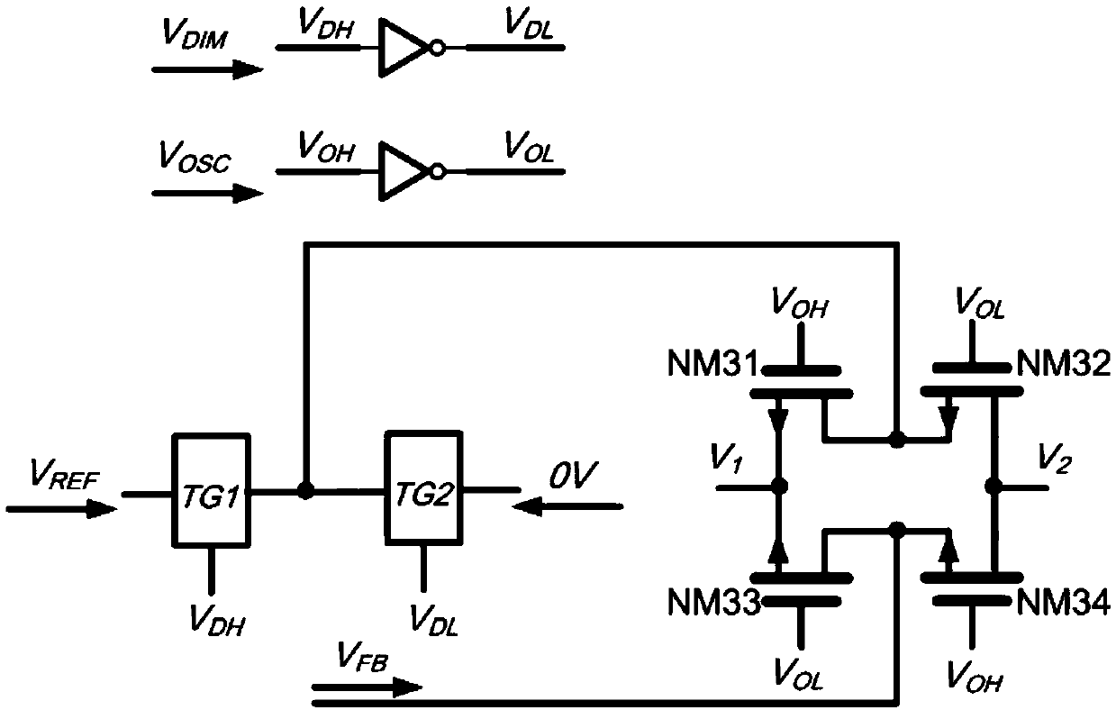 A LED constant current drive system and its constant current control circuit