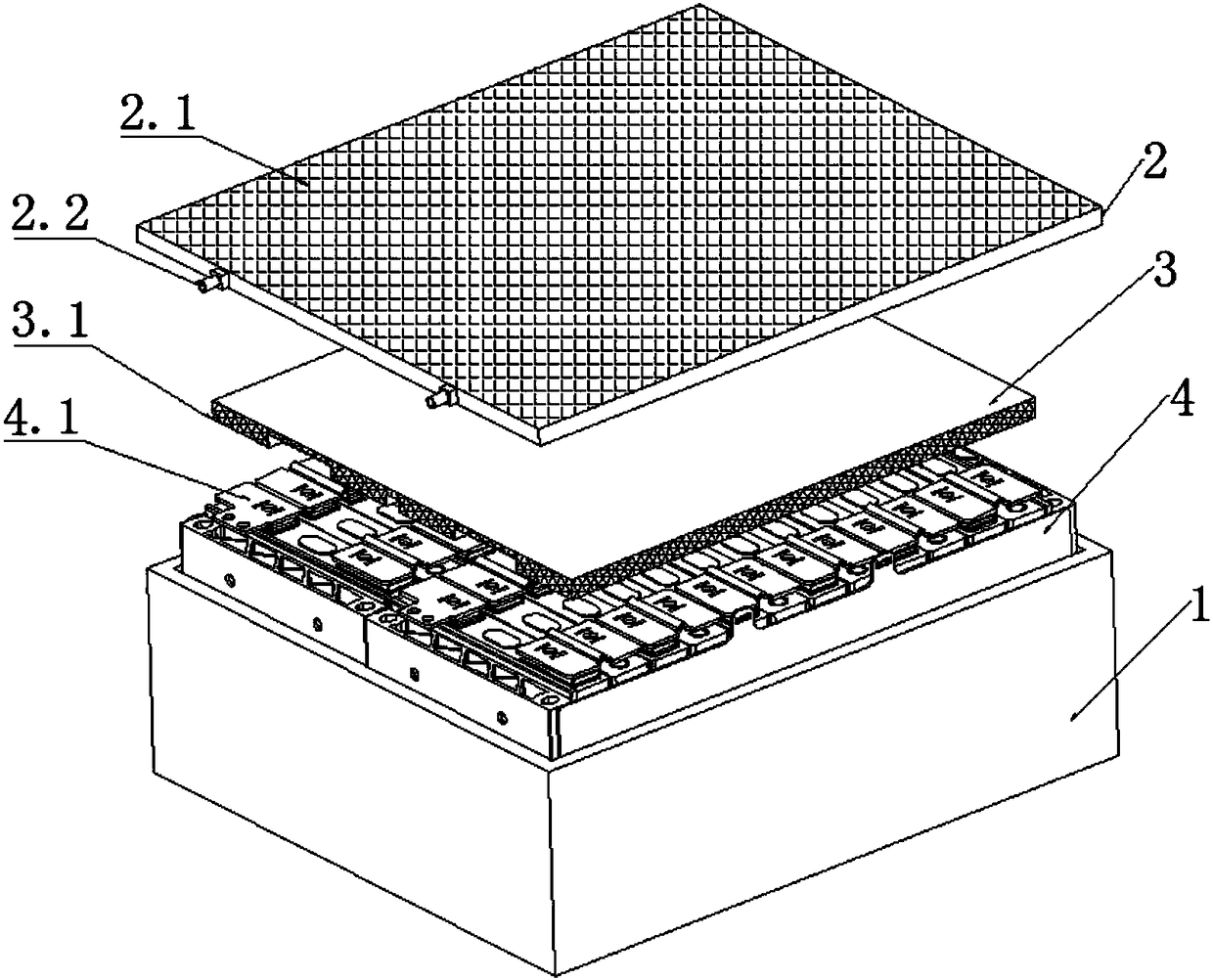 Battery pack cooling and heating integral structure
