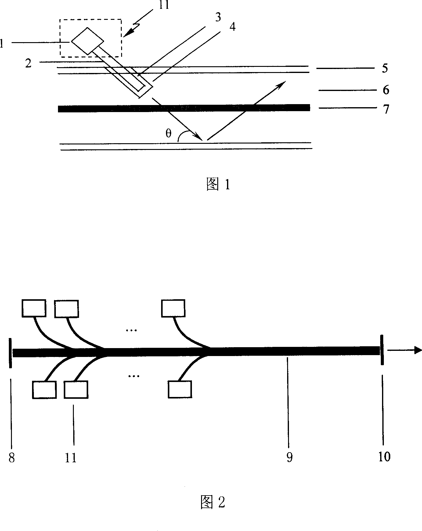 Side pumping method of optical-fiber laser