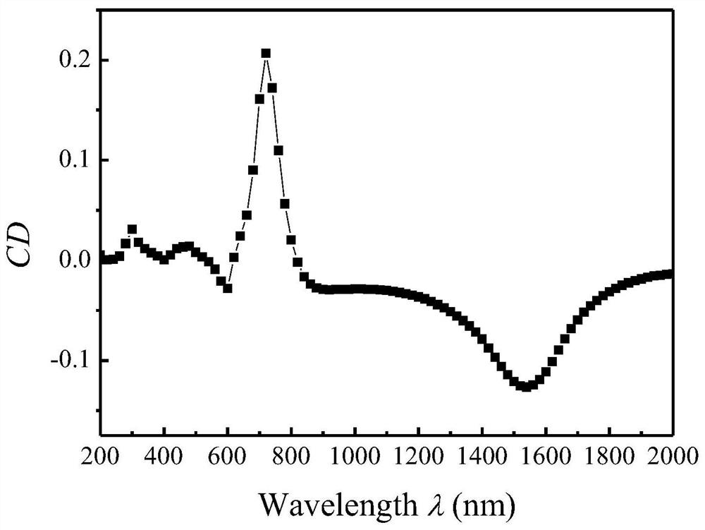 A U-shaped structure for realizing circular dichroism and its preparation method