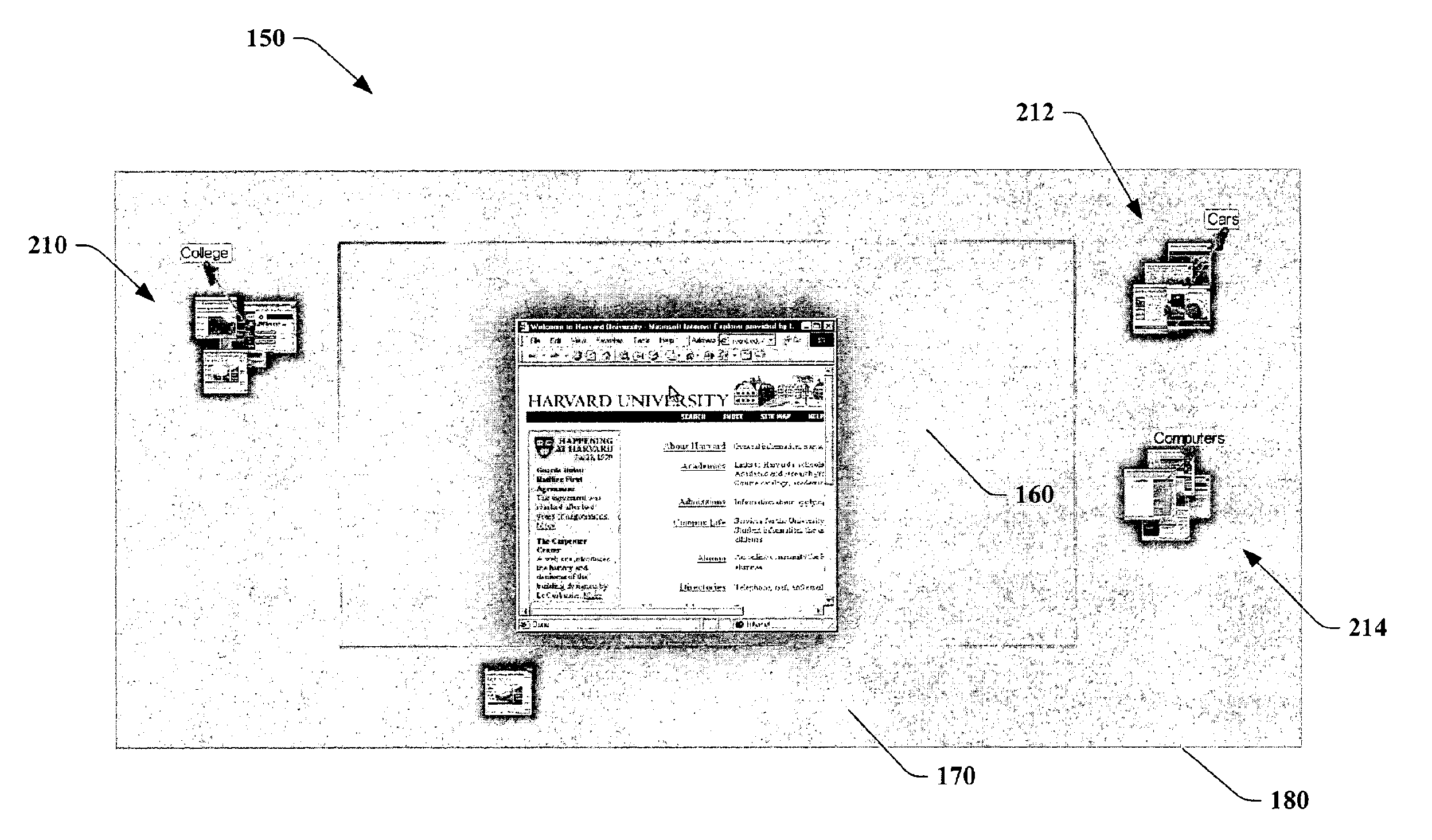 System and method that facilitates computer desktop use via scaling of displayed objects