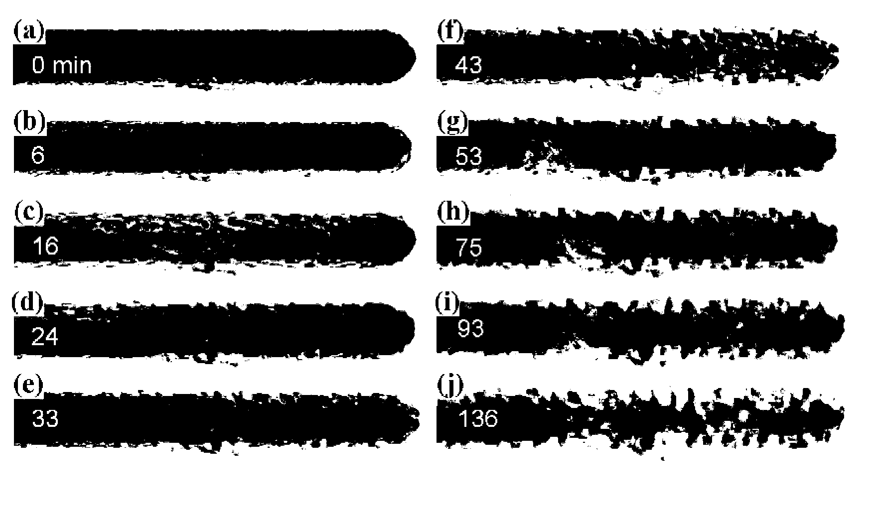 Method for preparing substructure less than 10 nanometers on nanometer material surface