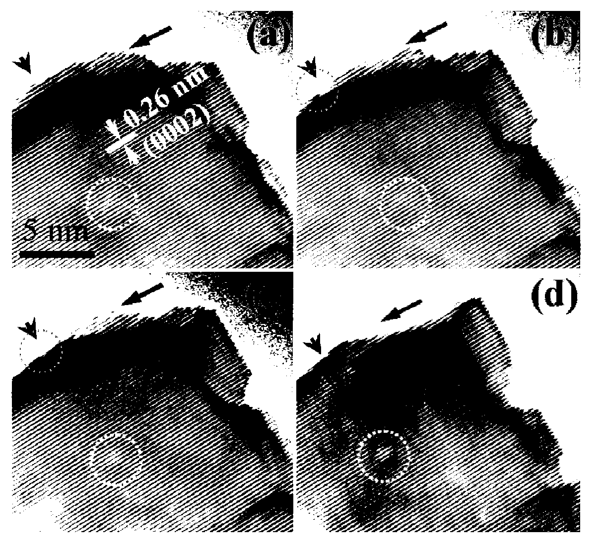 Method for preparing substructure less than 10 nanometers on nanometer material surface