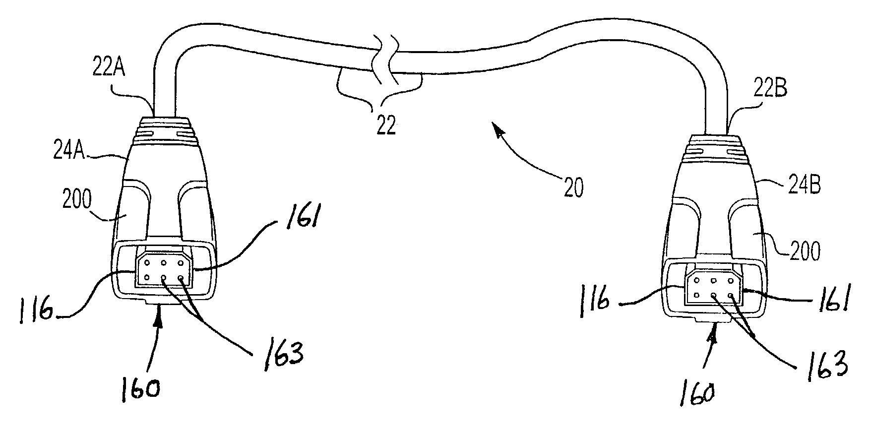Universal computer cable with quick connectors and interchangeable ends, and system and method utilizing the same