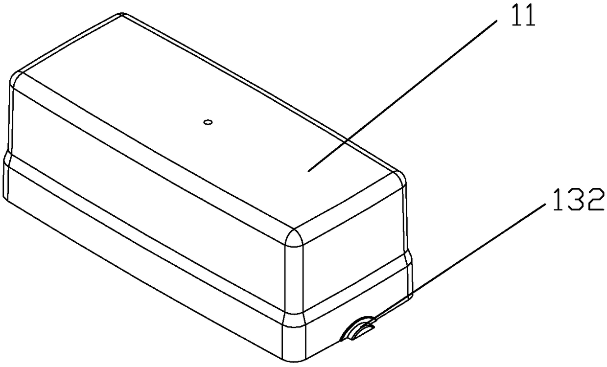 Liftable writing case with concealed lock fastener