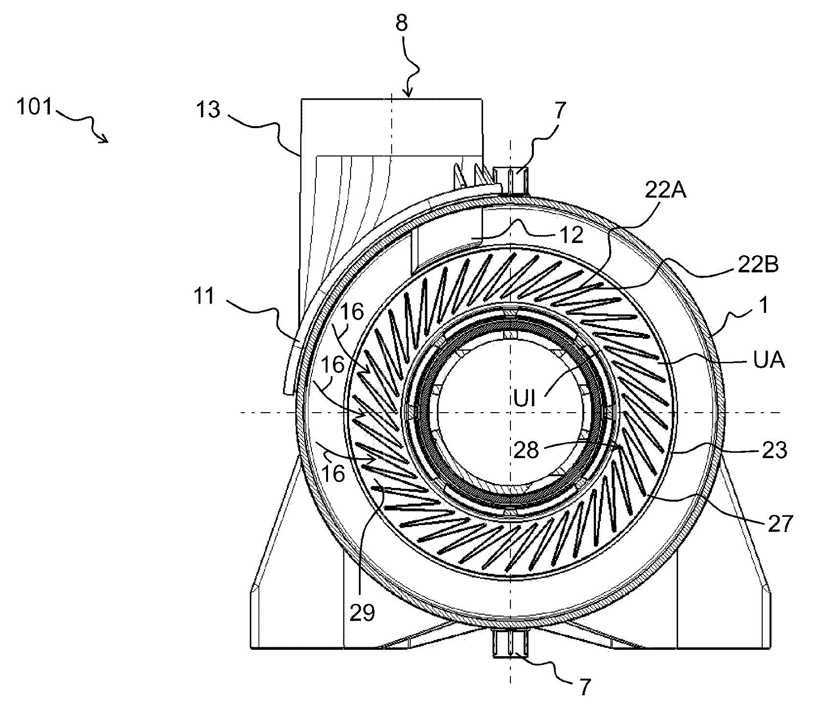 Filter arrangement and method for producing a filter receptacle