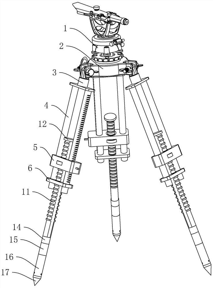 Measuring device for engineering surveying and mapping and use method thereof