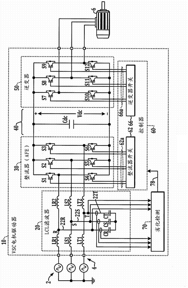 Method and apparatus for detecting AFE filter capacitor degradation