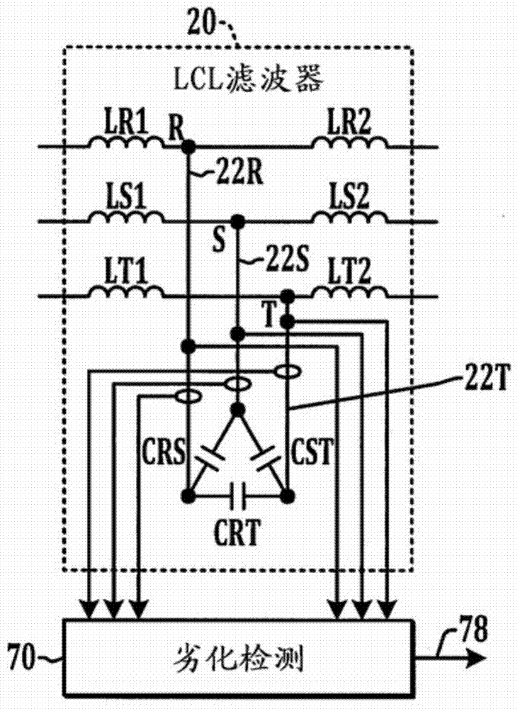 Method and apparatus for detecting AFE filter capacitor degradation