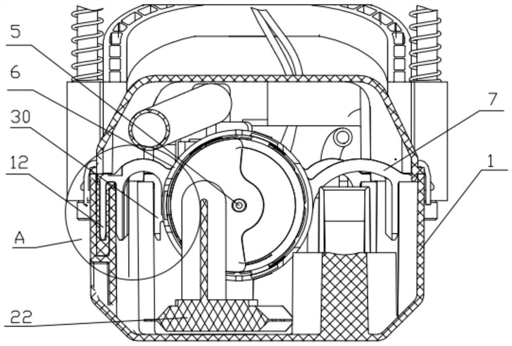 Fuel pump assembly with arch bridge type cantilever pump core fixing structure