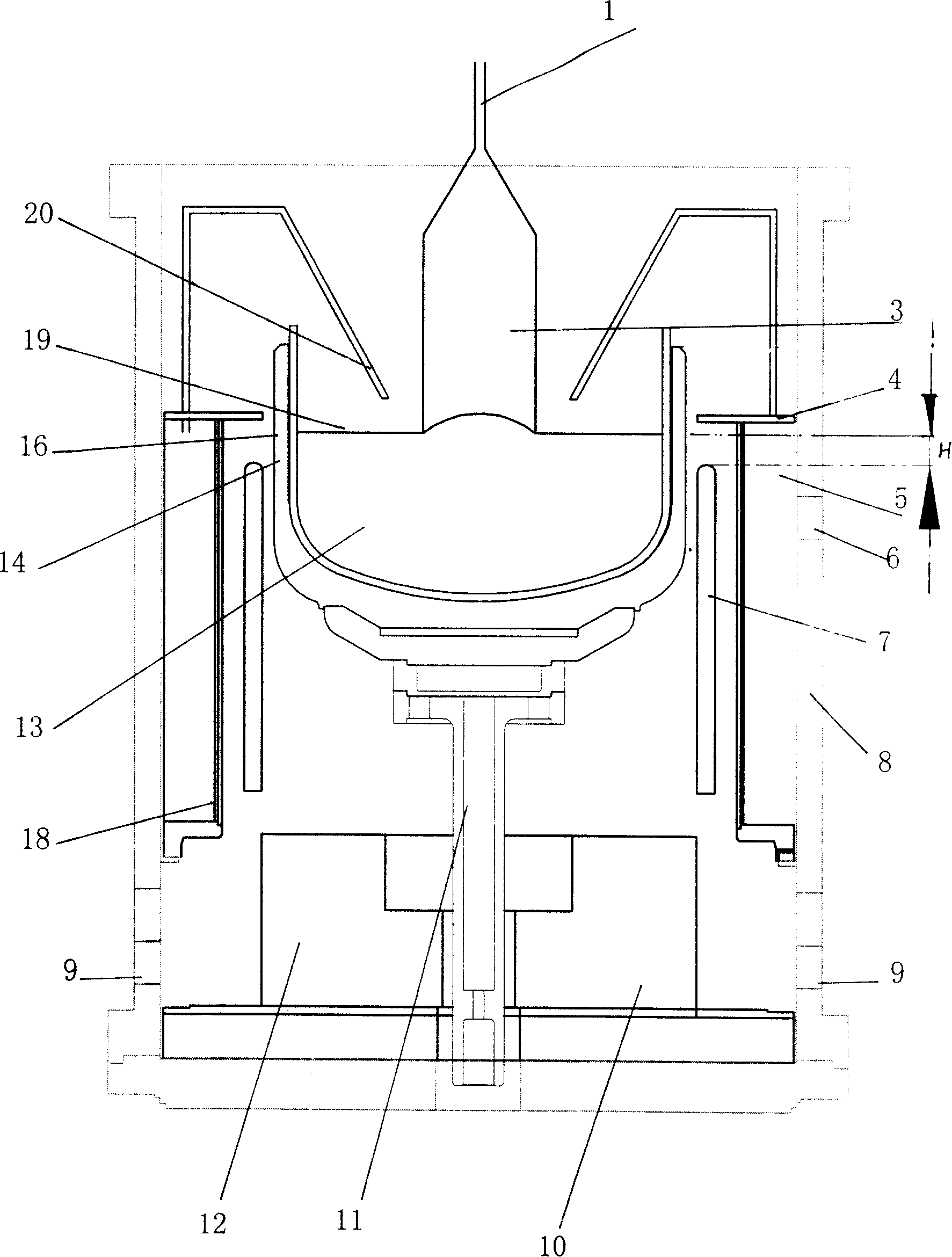 Method for controlling fused silicon liquid level position of czochralski silicon mono-crystal furnace