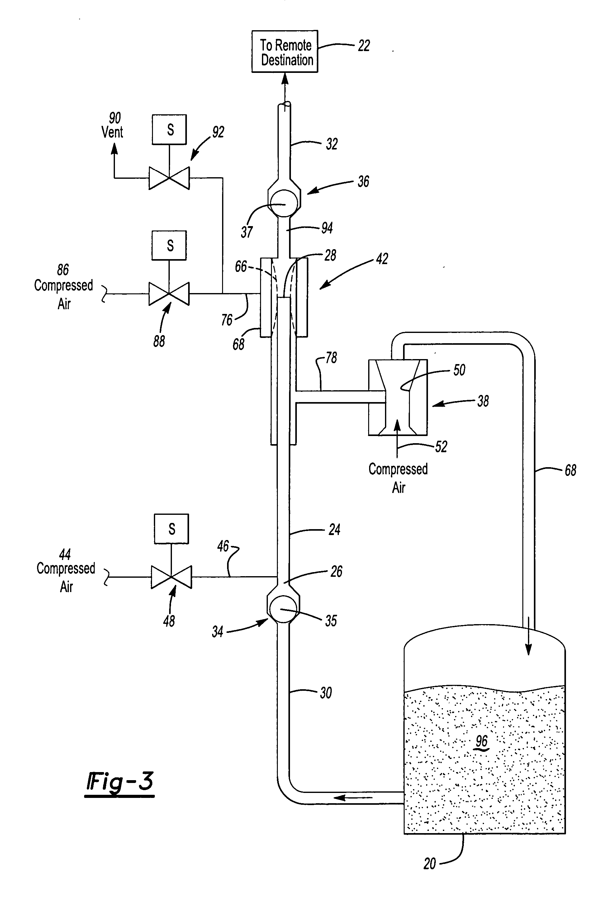 Pump for transferring particulate material