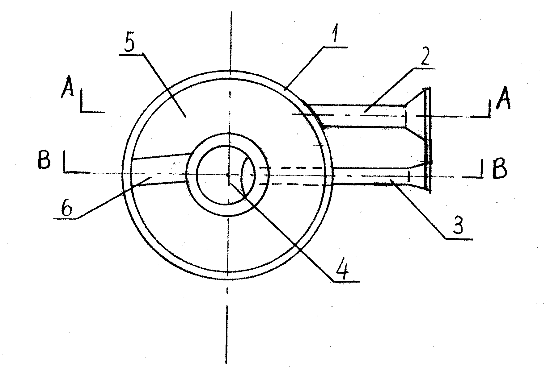 Combustion gas mixer used in gas-cooker