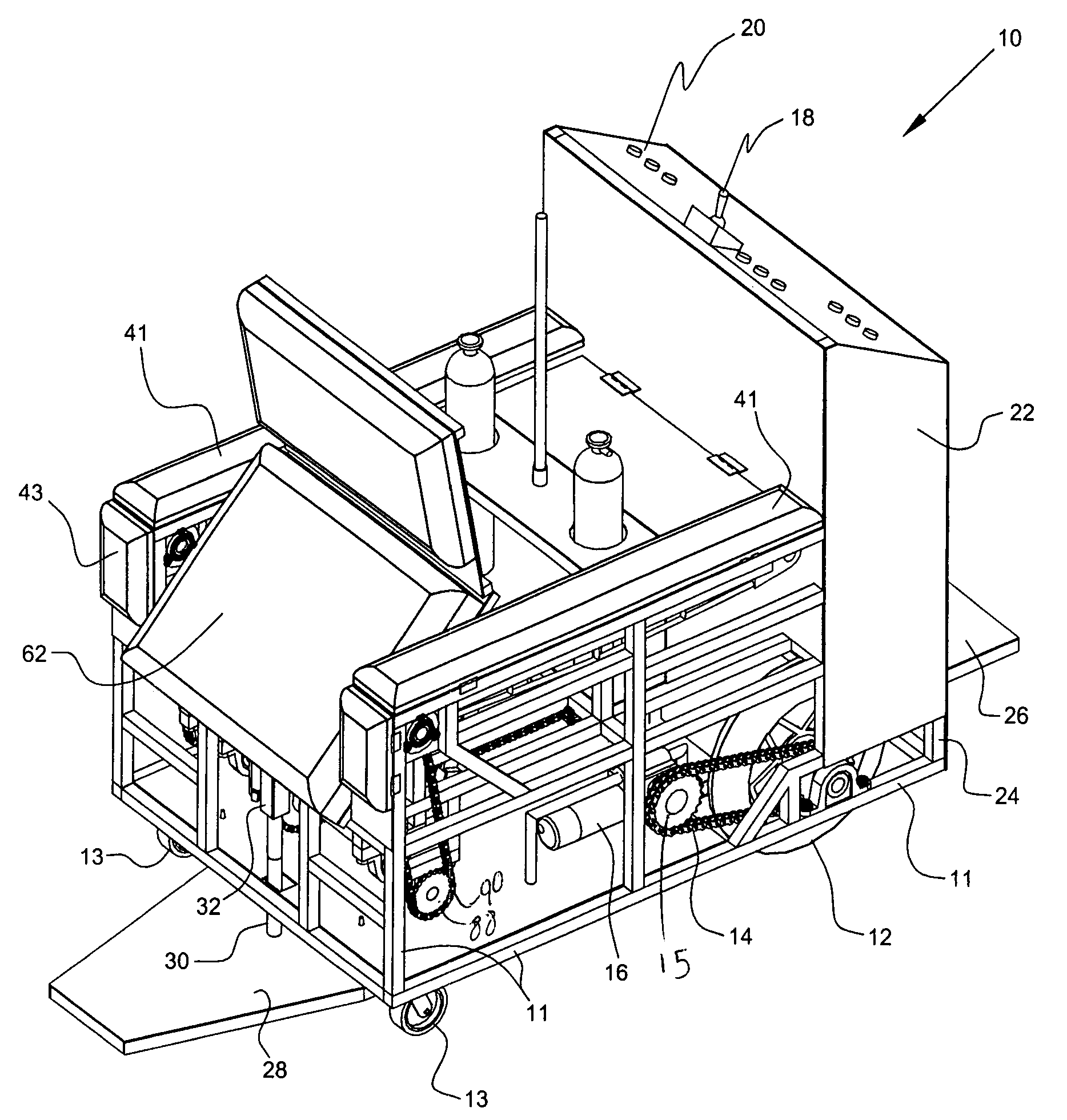 Device for transporting a physically impaired person