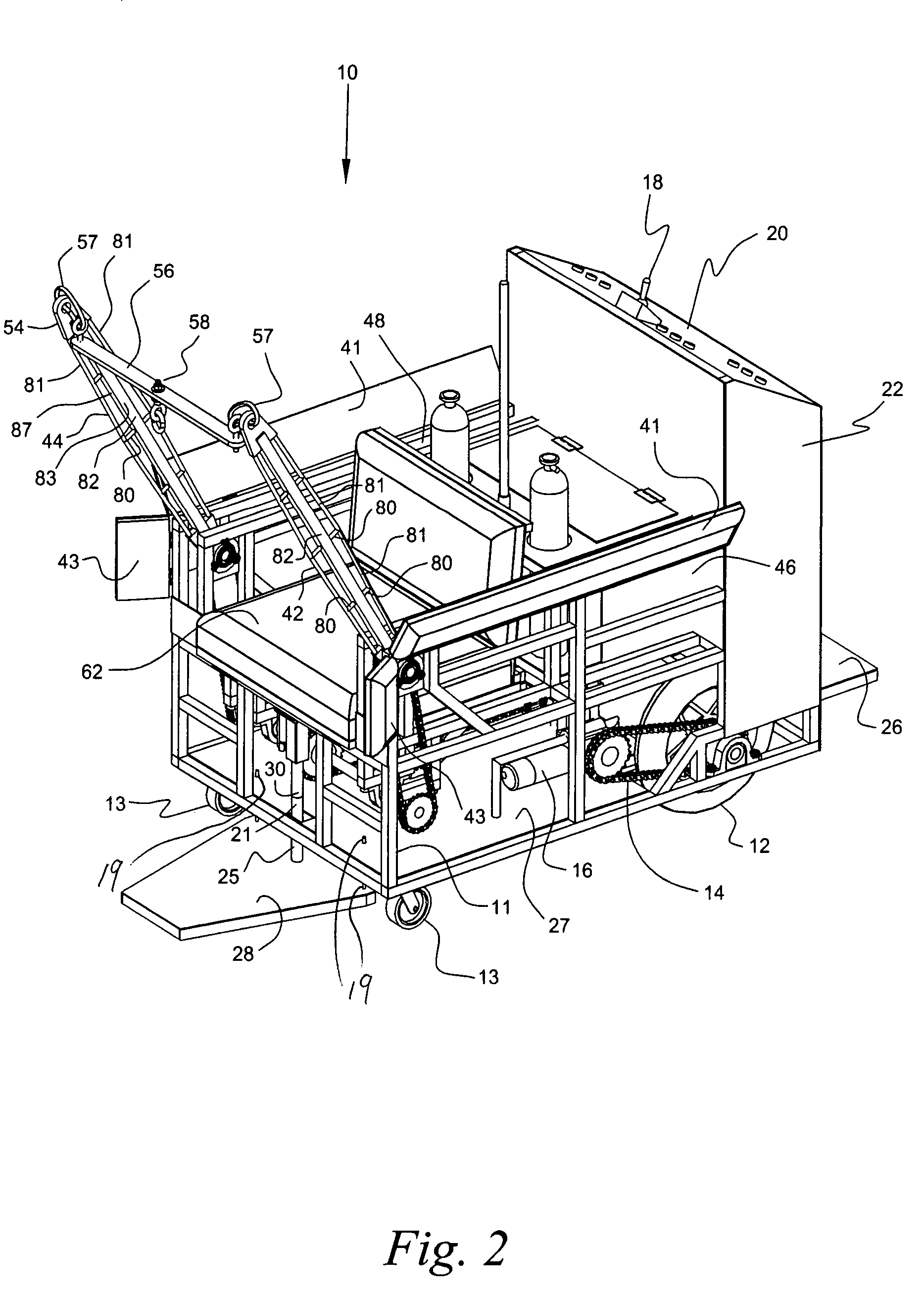 Device for transporting a physically impaired person