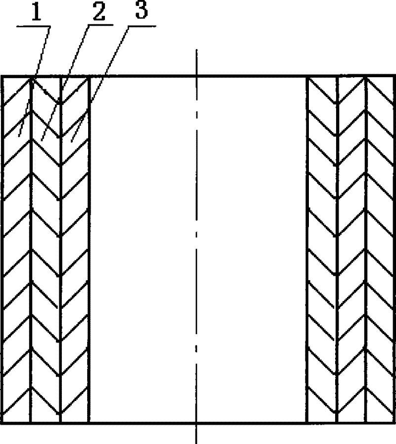 Sandwich type radial direction vibrating piezoelectric ceramic ultrasonic transducer