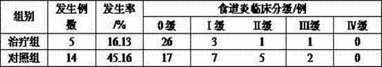 Traditional Chinese medicine composition for treating acute radiation esophagitis