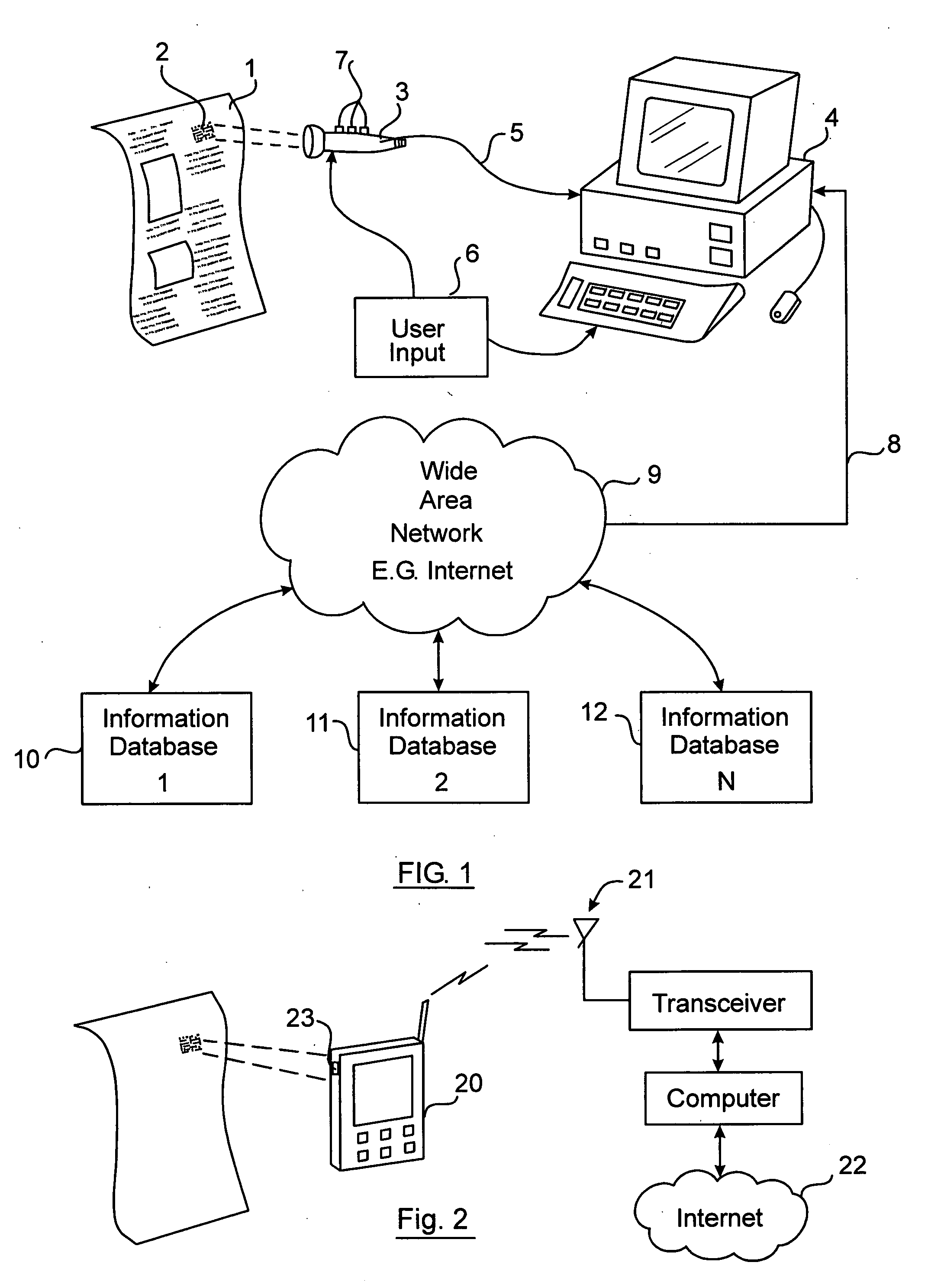 Interactive printed page optical code data access system and method