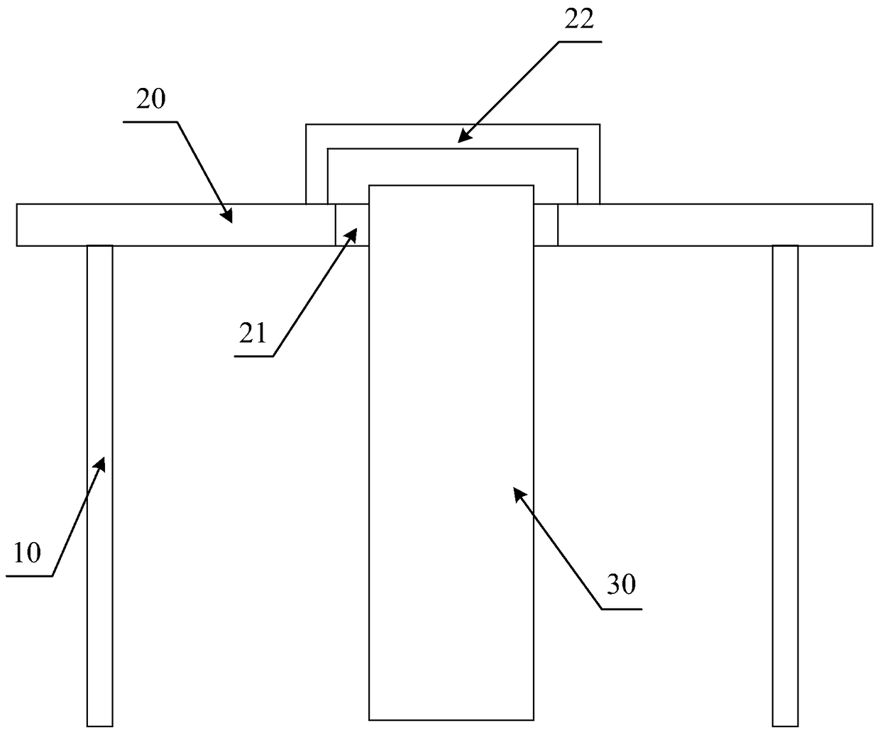 An operating platform with movable pedals