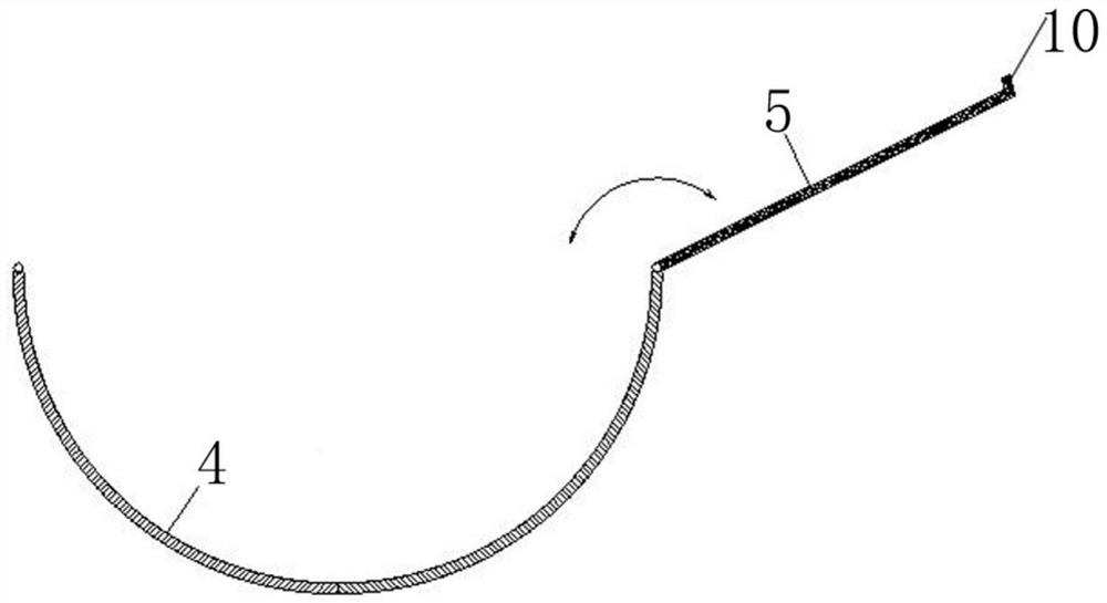 Drainage pipe ditch device and construction method thereof