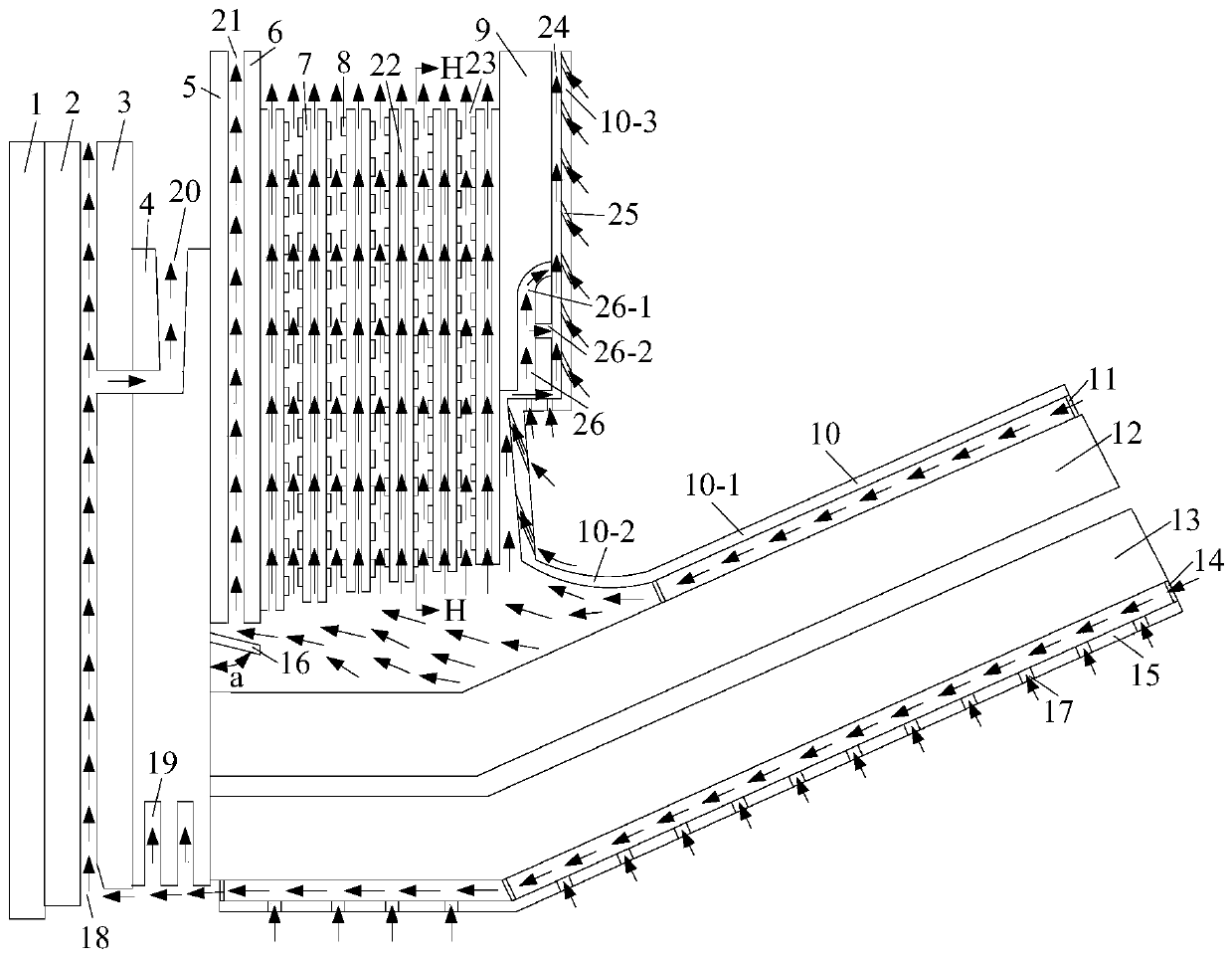 Concave-convex surrounding internal cooling type turbine generator end ventilation cooling system with multiple shields