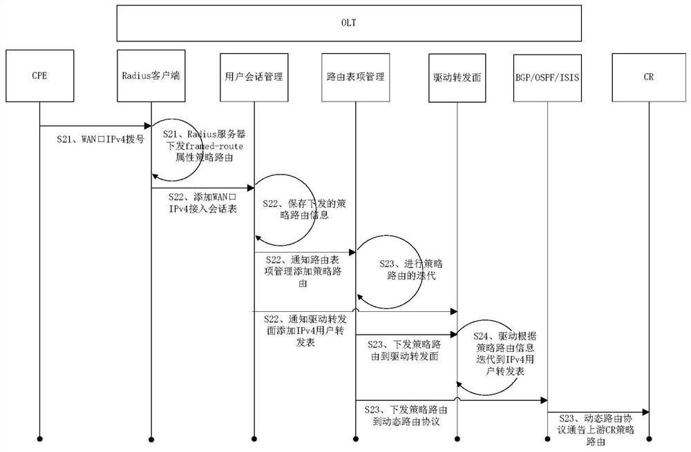 IPv4 access policy routing issuing control method and system