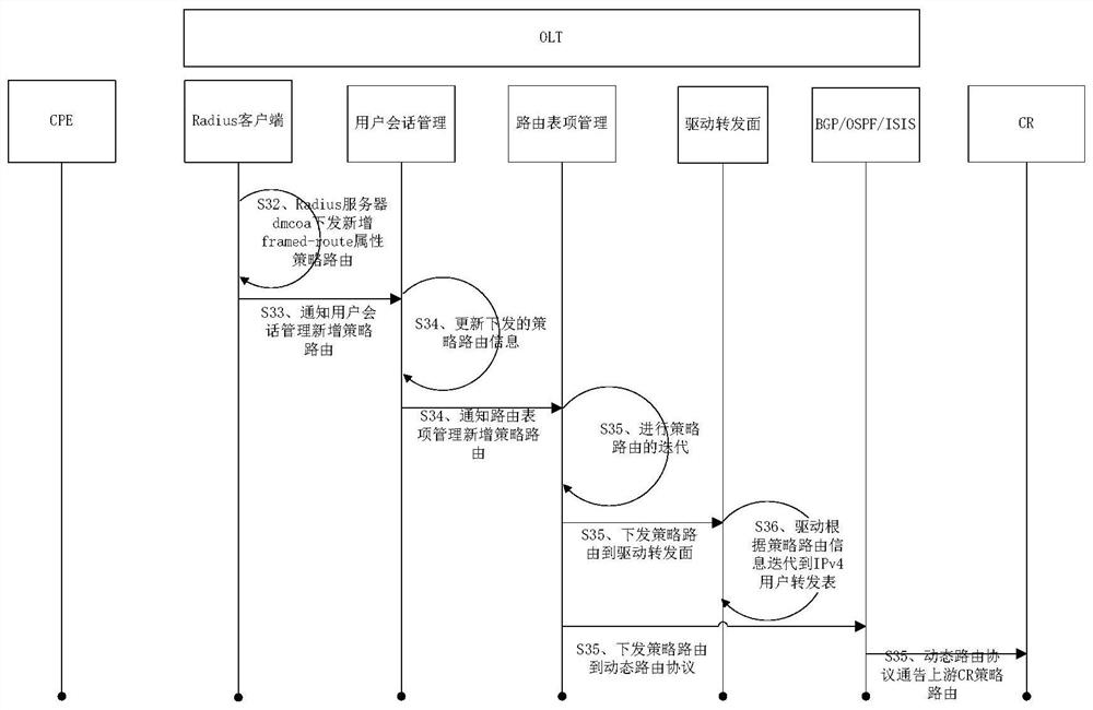 IPv4 access policy routing issuing control method and system