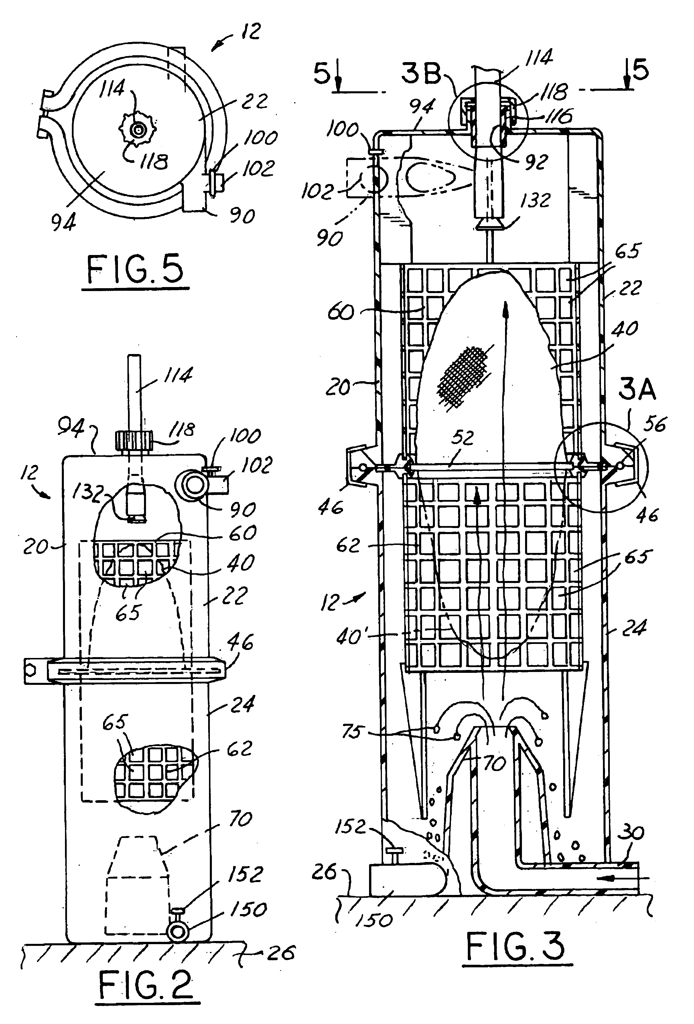 Pond filter with filter member and nozzle