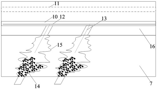 Extraction method combining roof extraction roadway cross-layer drilling presplitting blasting with multi-branch directional holes