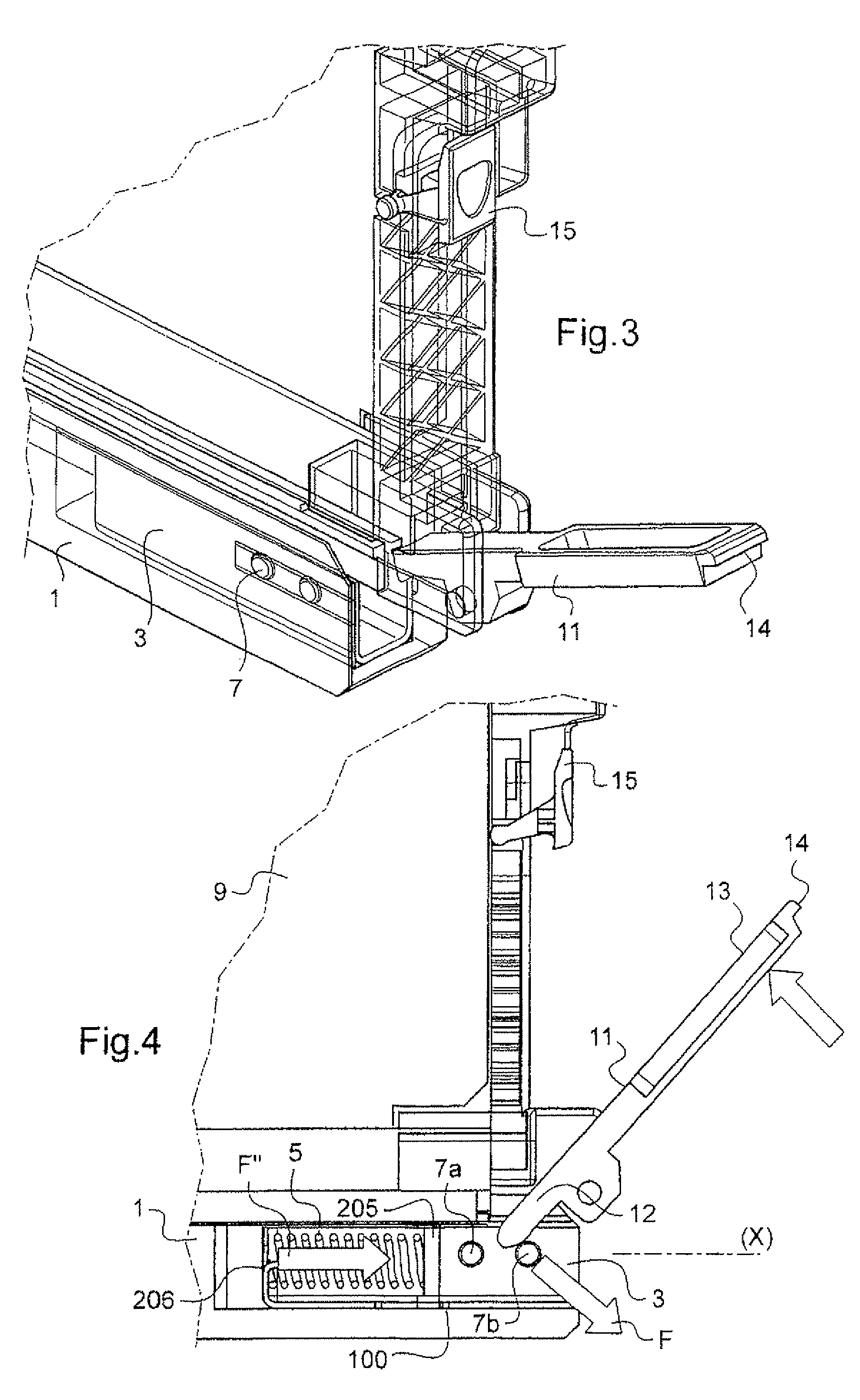 Locking assembly for locking an electronics card to a rack
