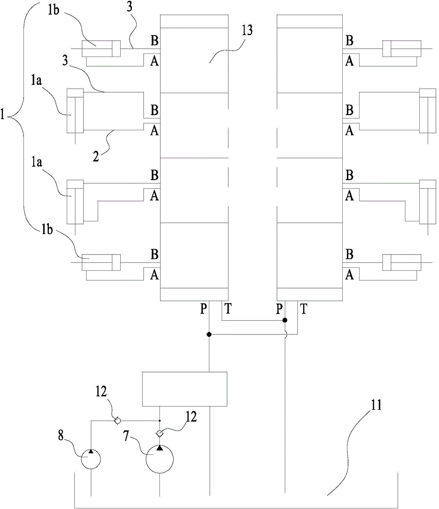 Telescopic control system and method for support oil cylinders and mechanical equipment