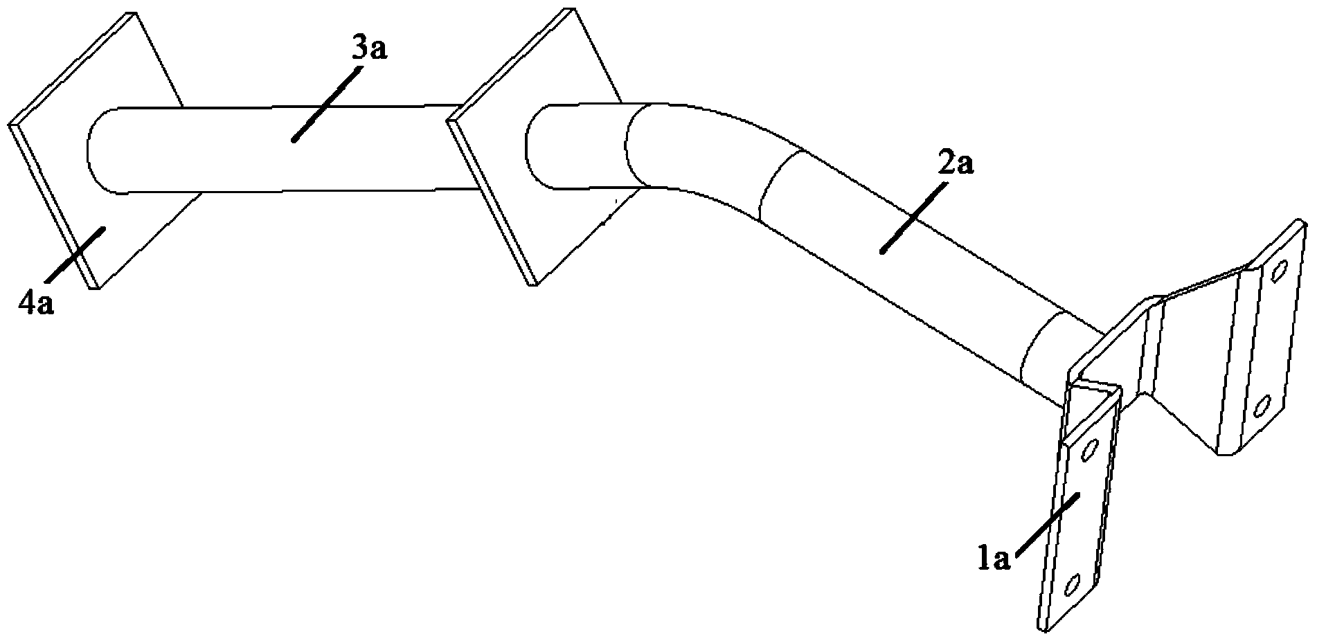 Viscous material conveying pipe supporting device, supporting structure and concrete conveying machinery