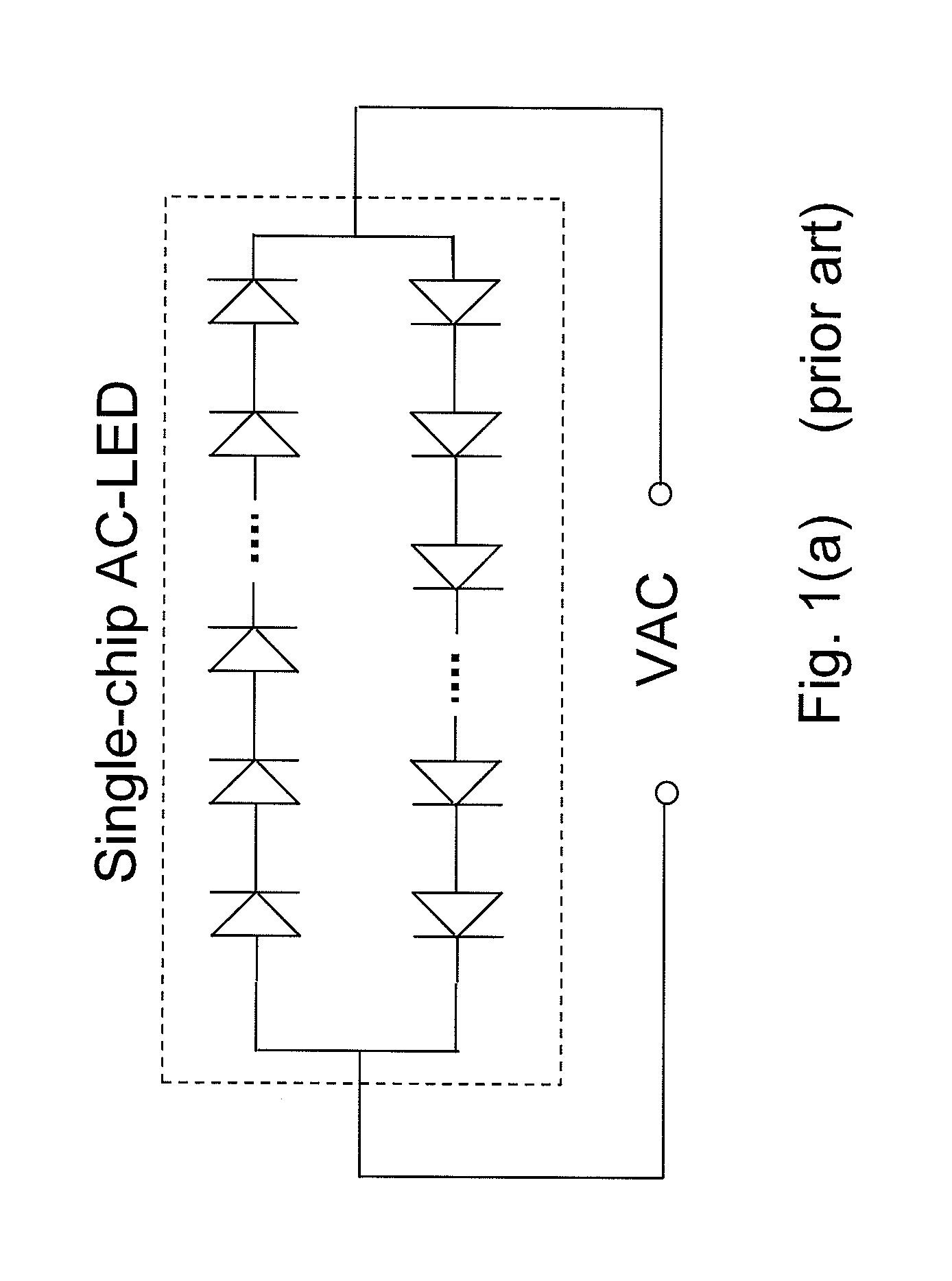 Ac/dc light emitting diodes with integrated protection mechanism