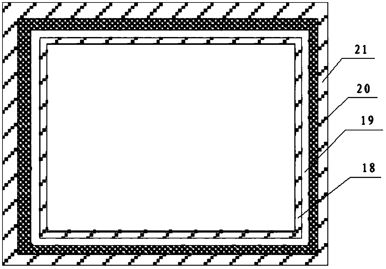 A sandwich type inert gas shielded heat chamber