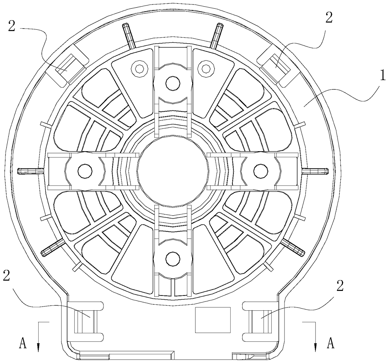 Electric fan head assembly and electric fan