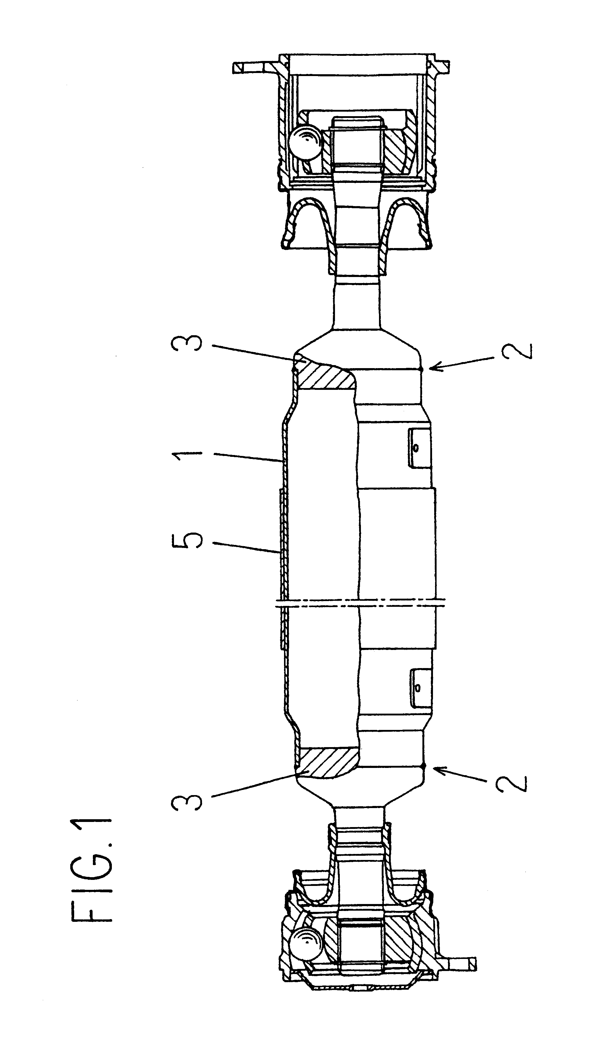 Propeller shaft and method of producing the same