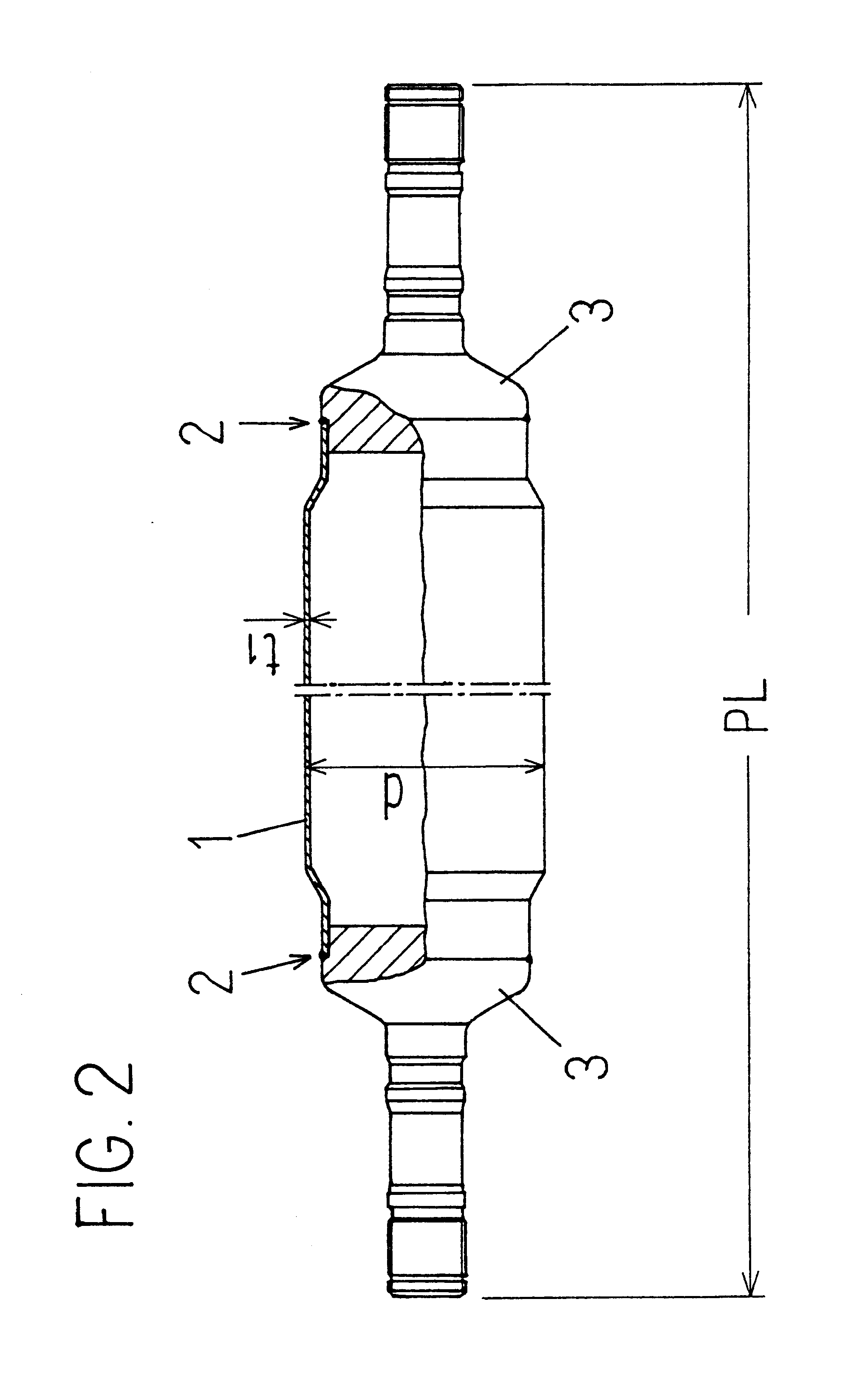 Propeller shaft and method of producing the same
