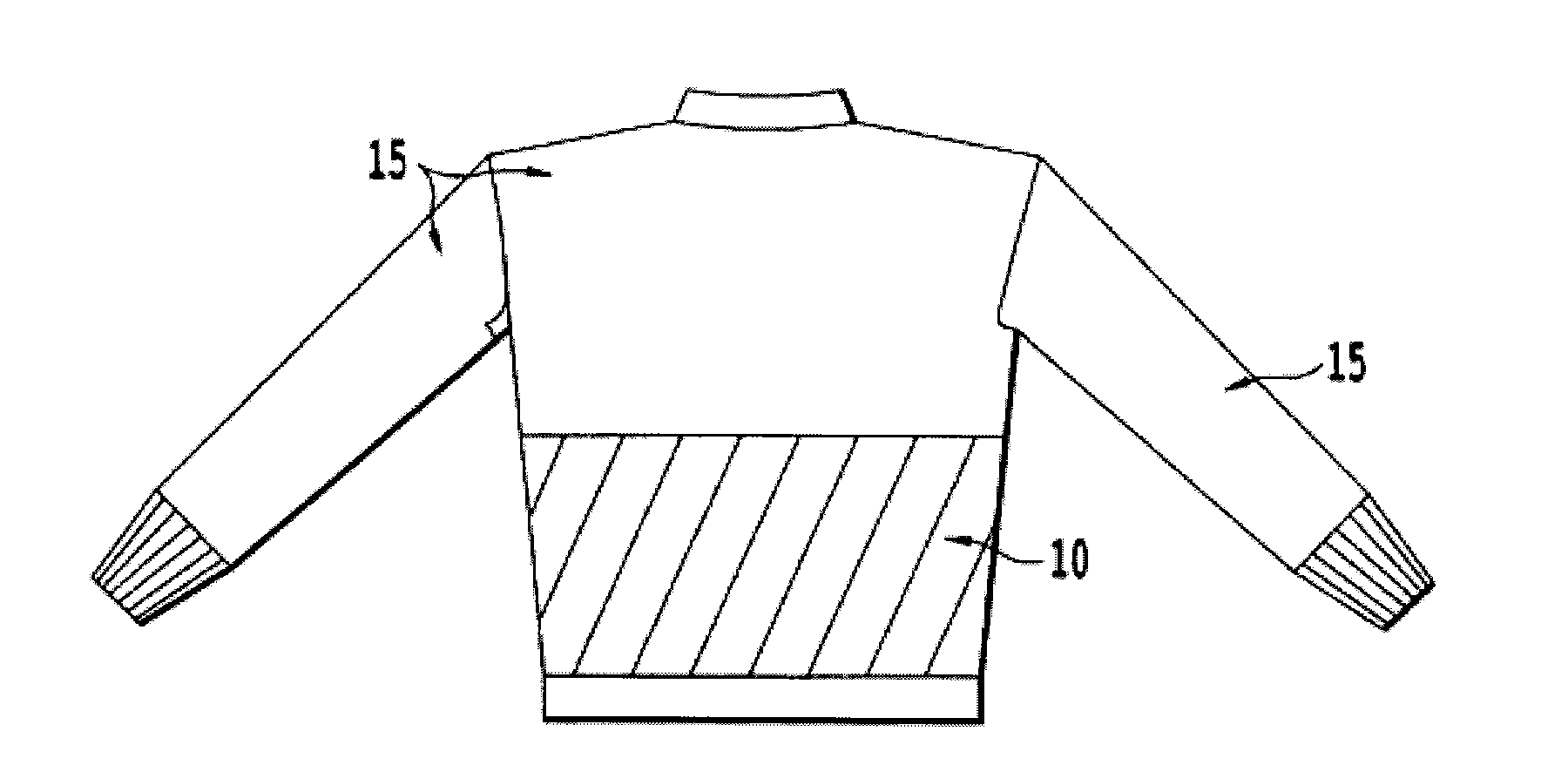 Stab resistant knit fabric having ballistic resistance made with layered modified knit structure and soft body armor construction containing the same