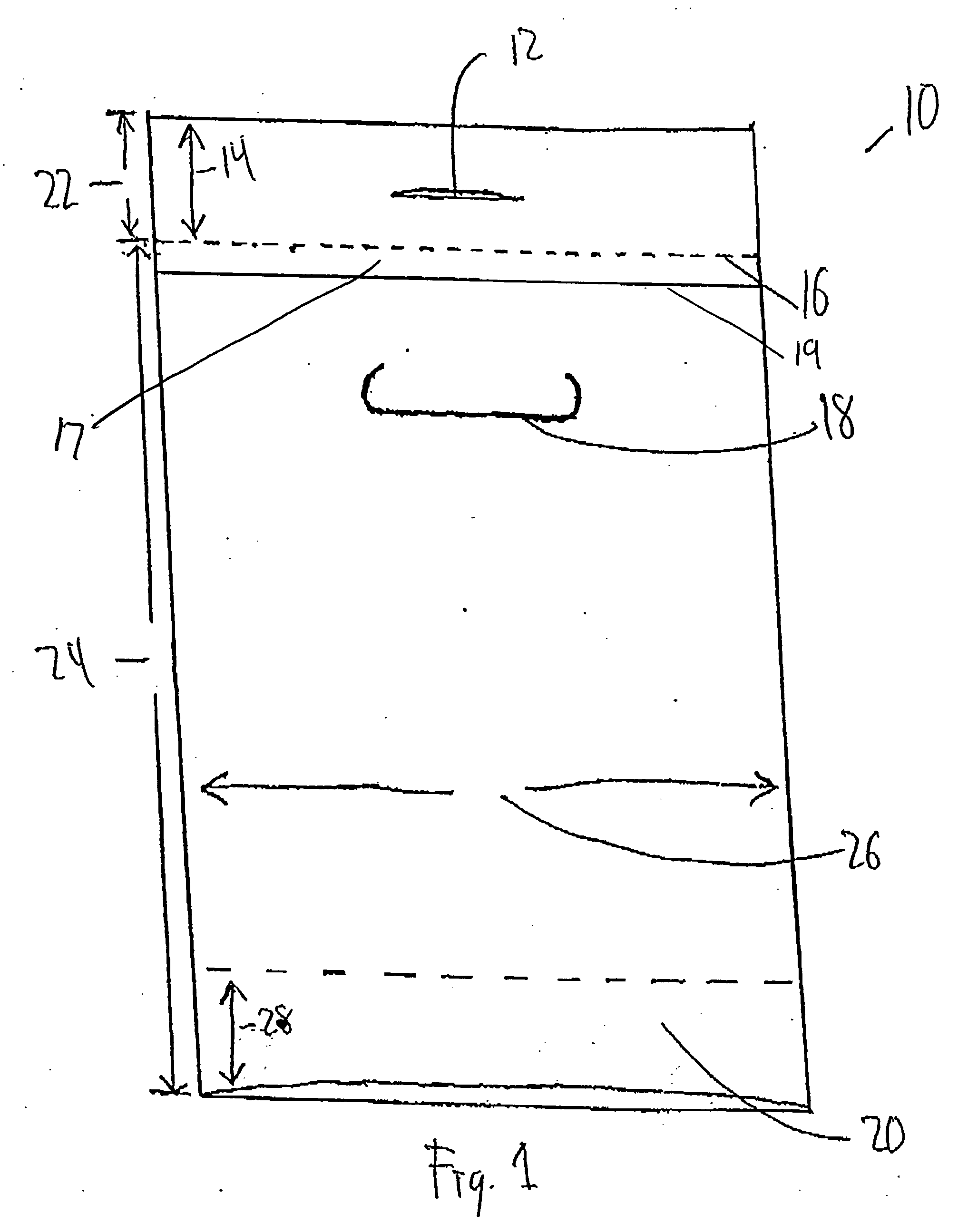 Plastic bag designed for dispensing