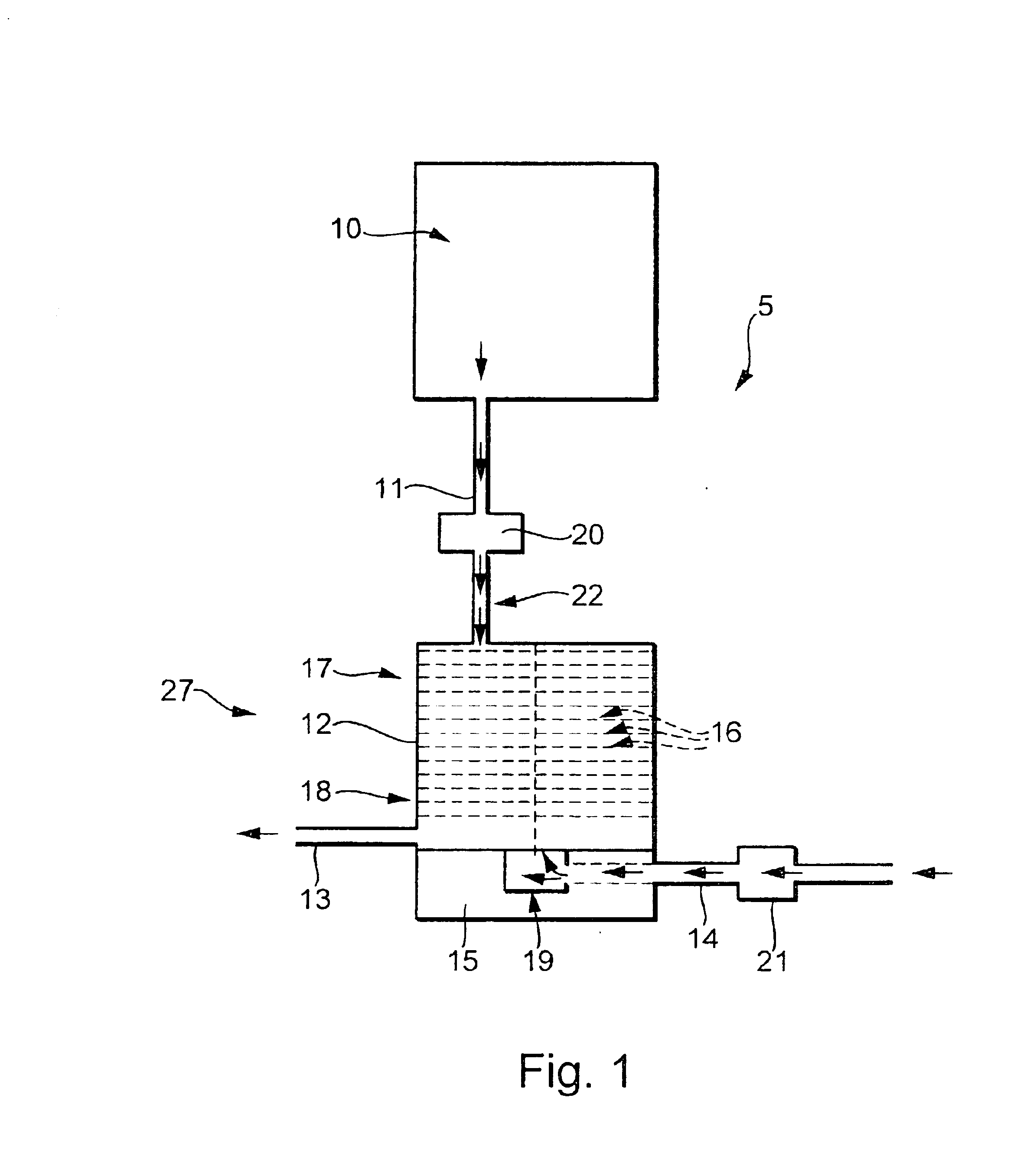 Method of avoiding or eliminating deposits in the exhaust area of a vacuum system