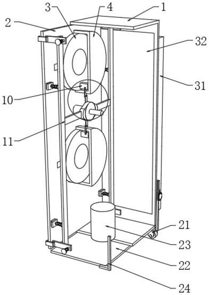 Movable vertical sound box convenient to disassemble and maintain