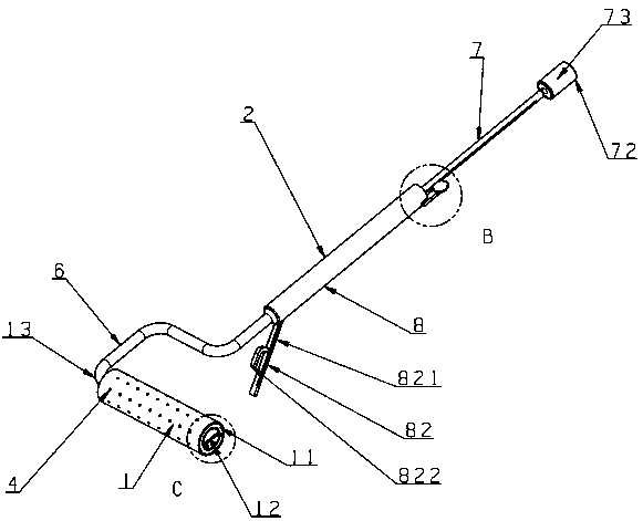 A syringe type wall plaster stick