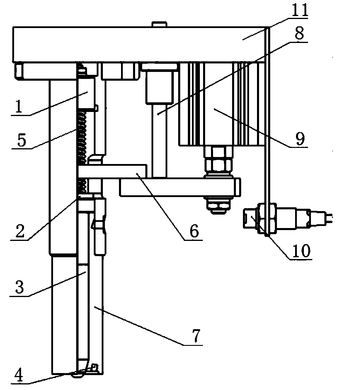 Valve lock piece with material automatic dial type pressure head