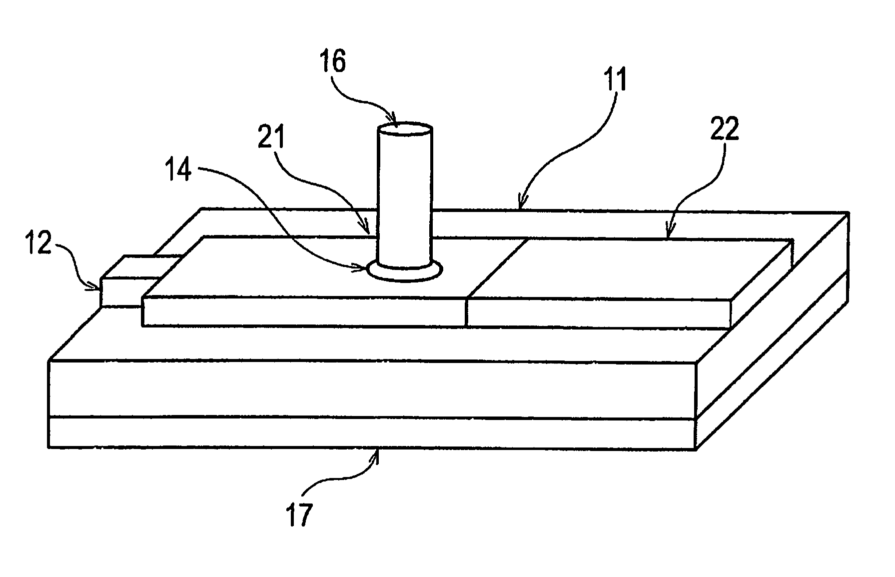 Substrate device with a transmission line connected to a connector pad and method of manufacture