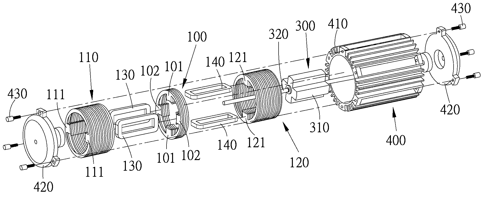 Salient pole type linear motor and reciprocating type double-piston compressor