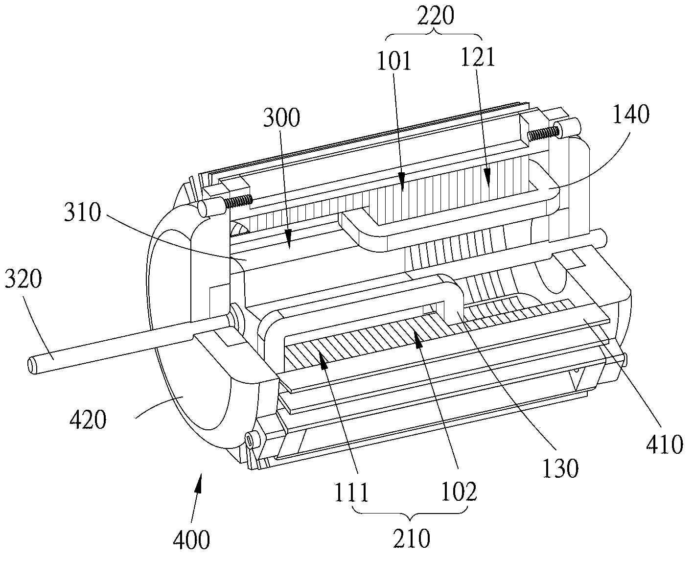 Salient pole type linear motor and reciprocating type double-piston compressor