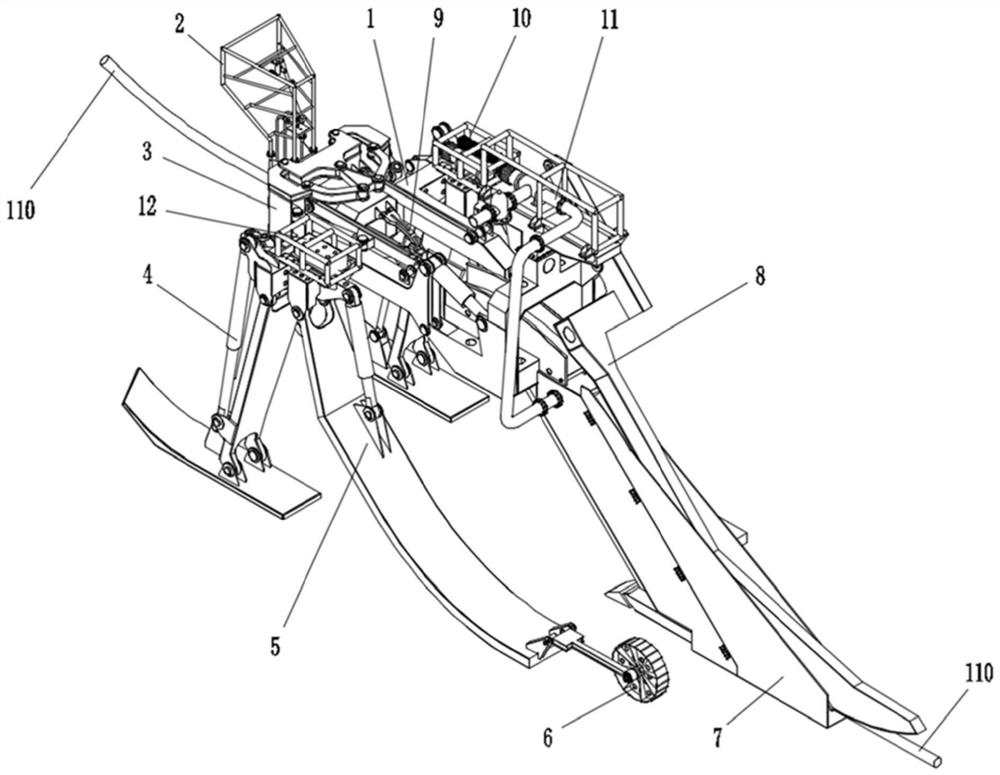 Embedded plough and working method thereof