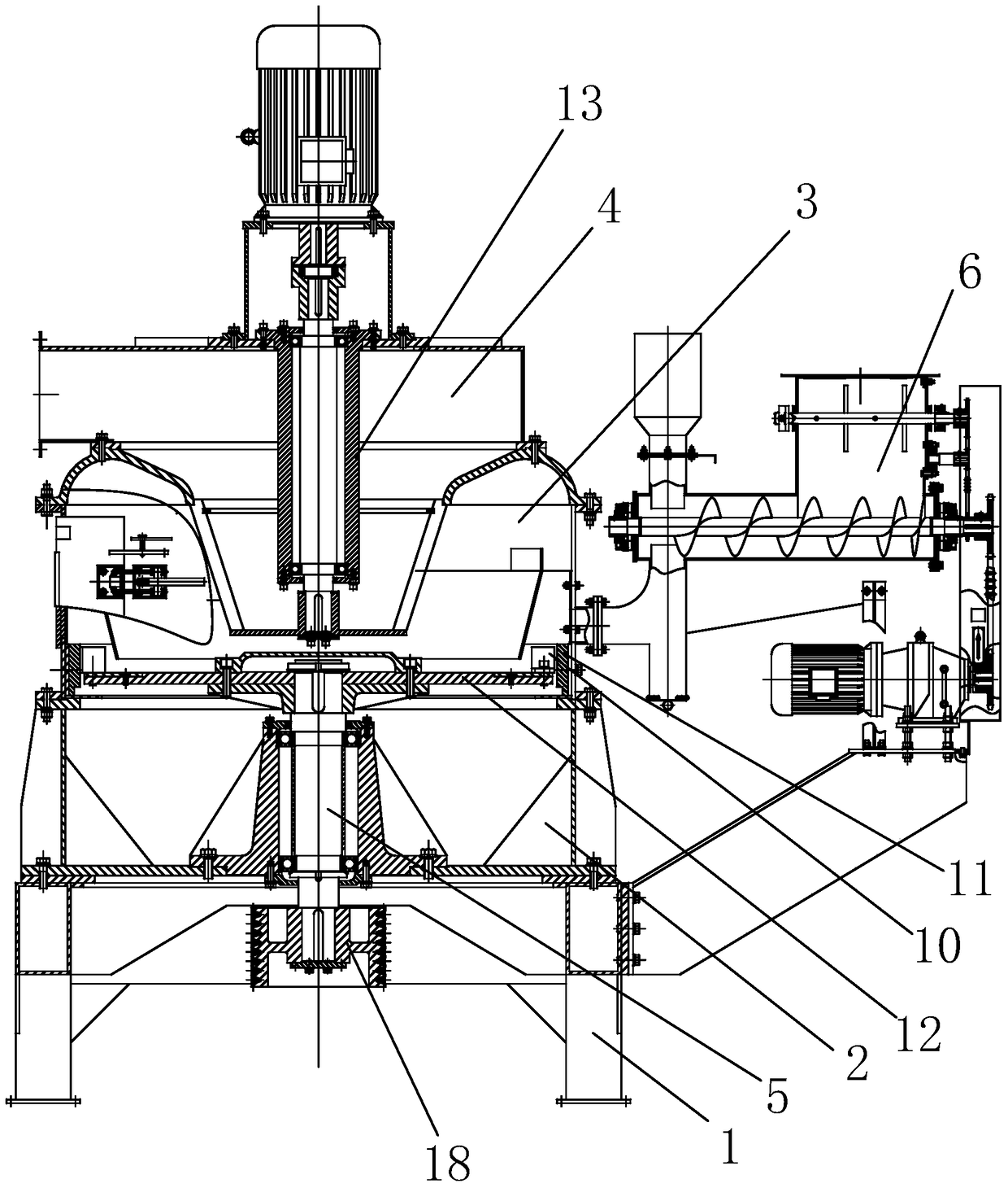 A superfine pulverizer that can destroy material circulation during crushing