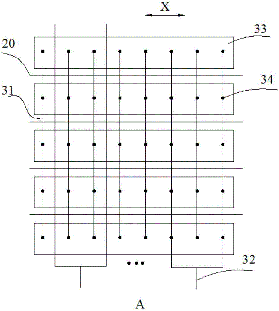 Array substrate and touch control display screen